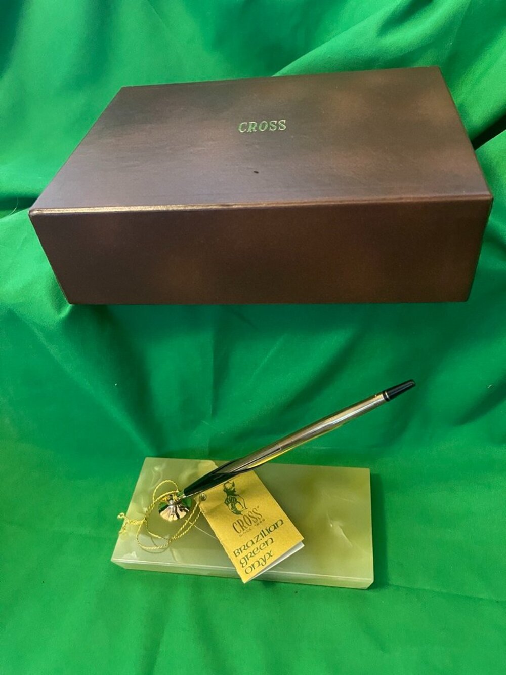 Cross Executive Desk Set Brazilian Green Onyx Desk Set w/ Box